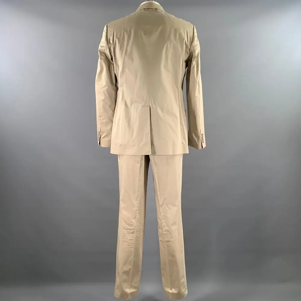 DOLCE & GABBANA Size 46 Khaki Notch Lapel Suit